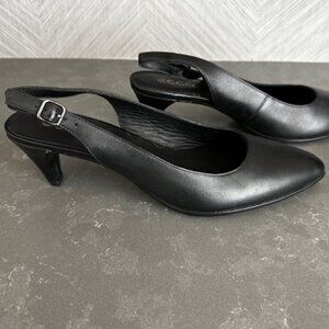 Ecco Sling Back Kitten Heel Shoes